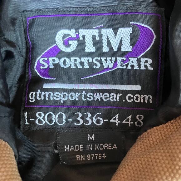 Vintage GTM Sportswear Brown Denim Heavy Work Coat - Picture 4 of 5